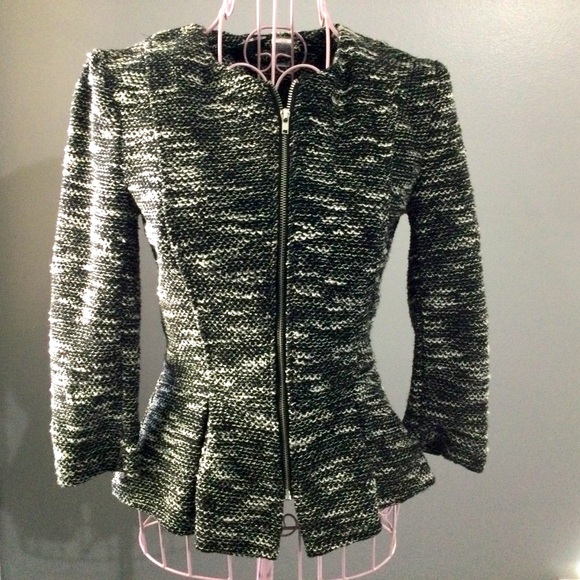 H&M Jackets & Blazers - H&M Women Black White Blazer Suit Jacket  Size  4